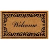 Kirkland's Home Tan And Black Scroll Welcome Doormat, 36X24 In.- Doormats
