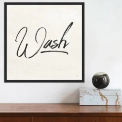 Kirkland's Home Tan And Black Wash Laundry Framed Wall Plaque- Wall Quotes & Signs