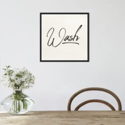 Kirkland's Home Tan And Black Wash Laundry Framed Wall Plaque- Wall Quotes & Signs