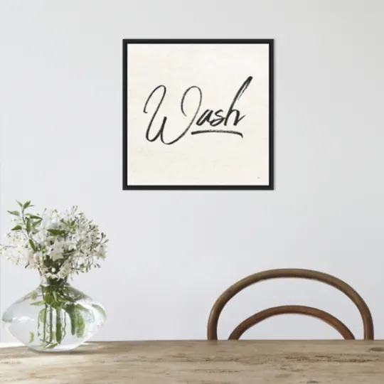 Kirkland's Home Tan And Black Wash Laundry Framed Wall Plaque- Wall Quotes & Signs