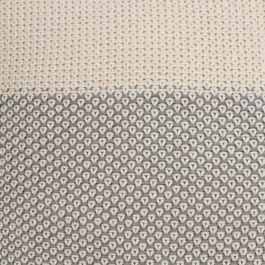 Kirkland's Home Tan And Gray Blocked Knit Pillow- Pillows