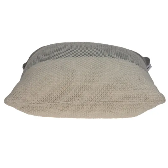 Kirkland's Home Tan And Gray Blocked Knit Pillow- Pillows