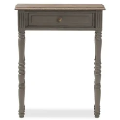 Kirkland's Home Tan And Gray Ornate Ball Turned Console Table- Console Tables