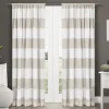 Kirkland's Home Tan Deena Curtain Panel Set, 96 In.- Curtains & Drapes
