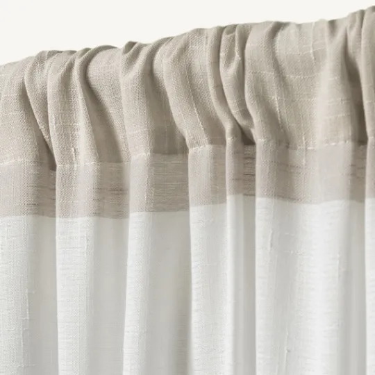 Kirkland's Home Tan Deena Curtain Panel Set, 96 In.- Curtains & Drapes