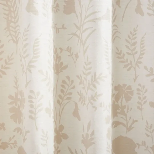 Kirkland's Home Tan Floral 2-Pc. Curtain Panel Set, 96 In.- Curtains & Drapes