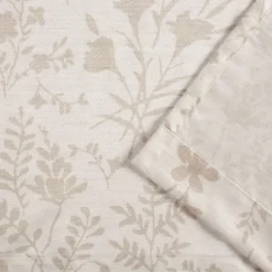 Kirkland's Home Tan Floral 2-Pc. Curtain Panel Set, 96 In.- Curtains & Drapes