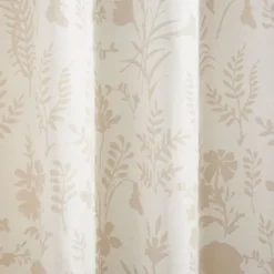 Kirkland's Home Tan Floral 2-Pc. Curtain Panel Set, 84 In.- Curtains & Drapes