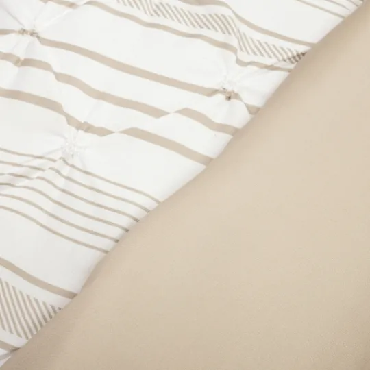 Kirkland's Home Tan Pintuck Stripe King 5-Pc. Comforter Set- Comforters