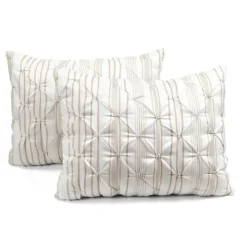 Kirkland's Home Tan Pintuck Stripe King 5-Pc. Comforter Set- Comforters