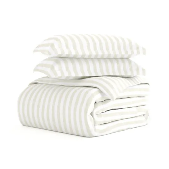 Kirkland's Home Tan Rugged Stripe 2-Pc. Twin Duvet Cover Set- Duvets