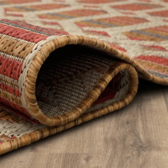 Kirkland's Home Tandoori Geometric Trellis Outdoor Area Rug, 5X7- Outdoor Rugs