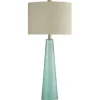 Kirkland's Home Tapered Blue Glass Table Lamp- Table Lamps
