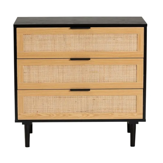 Kirkland's Home Tara Two-Tone Espresso Rattan Dresser- Dressers & Chests