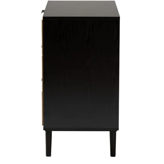 Kirkland's Home Tara Two-Tone Espresso Rattan Dresser- Dressers & Chests