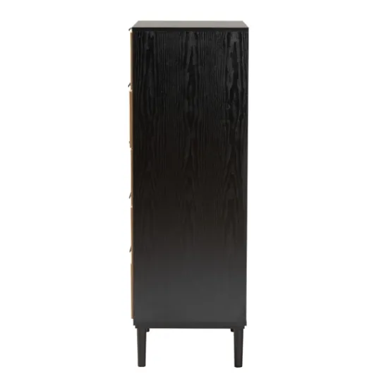 Kirkland's Home Tara Two-Tone Espresso Rattan Chest- Dressers & Chests