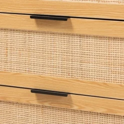 Kirkland's Home Tara Two-Tone Espresso Rattan Chest- Dressers & Chests