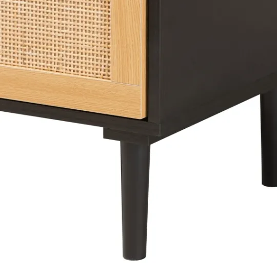 Kirkland's Home Tara Two-Tone Espresso Rattan Chest- Dressers & Chests