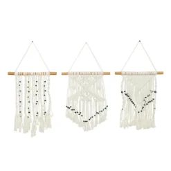 Kirkland's Home Tasseled Macrame Wall Hangings, Set Of 3- Wall Plaques