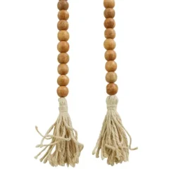 Kirkland's Home Tasseled Wood Beaded Garland- Decorative Accents