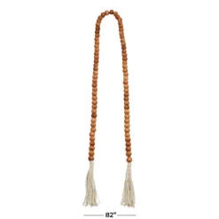 Kirkland's Home Tasseled Wood Beaded Garland- Decorative Accents