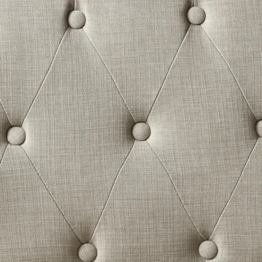 Kirkland's Home Taupe Button Tufted Nailhead Trim Settee- Sofas & Loveseats