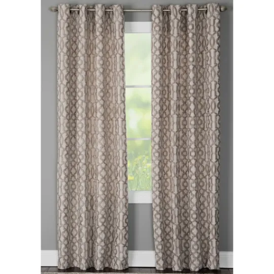 Kirkland's Home Taupe Chenille Single Curtain Panel, 84 In.- Curtains & Drapes
