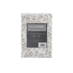 Kirkland's Home Taupe Leopard Satin King 2-Pc. Pillow Case Set- Bed Sheets