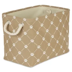 Kirkland's Home Taupe Paw Trellis Rec Gle Basket, 16 In.- Baskets & Boxes