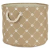 Kirkland's Home Taupe Paw Trellis Round Basket, 12 In.- Baskets & Boxes