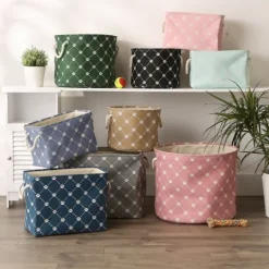 Kirkland's Home Taupe Paw Trellis Round Basket, 12 In.- Baskets & Boxes