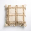 Kirkland's Home Taupe Windowpane Plaid Pillow- Pillows