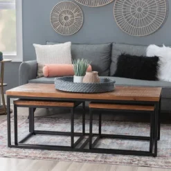 Kirkland's Home Tawny Nesting 3-Pc. Coffee And Accent Table Set- Coffee Tables