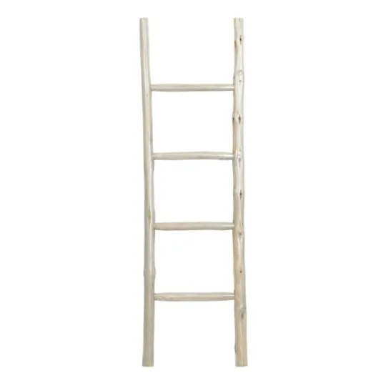 Kirkland's Home Teak Wood Leaning Ladder- Decorative Accents