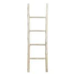Kirkland's Home Teak Wood Leaning Ladder- Decorative Accents