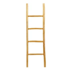 Kirkland's Home Teak Wood Leaning Ladder- Decorative Accents
