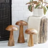 Kirkland's Home Teakwood Mushroom 3-Pc. Sculpture Set- Statues & Figurines