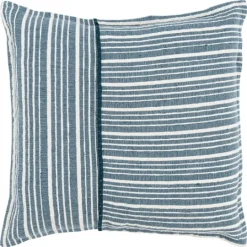 Kirkland's Home Teal And Ivory Directional Stripes Pillow- Pillows