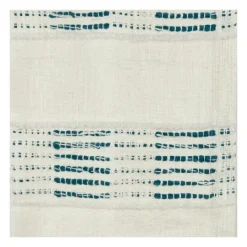 Kirkland's Home Teal And Ivory Woven Stripe Throw- Blankets & Throws