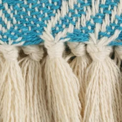 Kirkland's Home Teal Basket Weave Throw- Blankets & Throws
