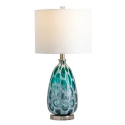 Kirkland's Home Teal Blue And Nickel Table Lamp- Table Lamps