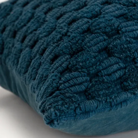 Kirkland's Home Teal Looped Cotton Throw Pillow- Pillows