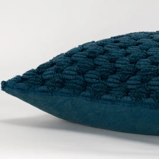 Kirkland's Home Teal Looped Cotton Throw Pillow- Pillows