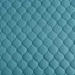 Kirkland's Home Teal Scalloped Crinkle 3-Pc. Cali King Quilt Set- Quilts