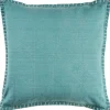 Kirkland's Home Teal With Embroidered Edge Pillow, 24 In.- Pillows