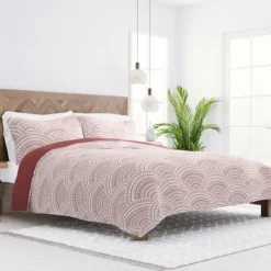 Kirkland's Home Terra Scalloped Reversible 2-Pc. Twin Quilt Set- Quilts