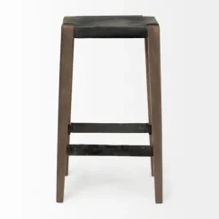 Kirkland's Home Terry Metal And Wood Cross Braced Bar Stool- Bar Stools & Counter Height Stools