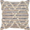 Kirkland's Home Textured Blue Stripe Pillow- Pillows