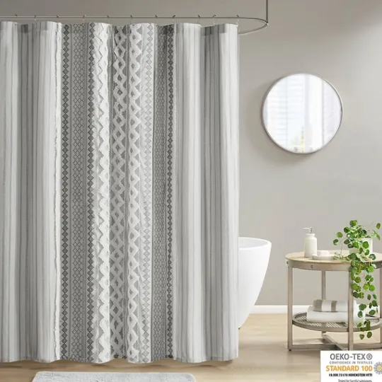 Kirkland's Home Textured Chenille Shower Curtain- Shower Curtains