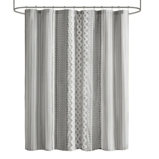 Kirkland's Home Textured Chenille Shower Curtain- Shower Curtains